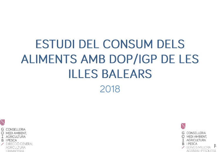 Estudi de consumidors de DOP/IGP - Entrades - Illes Balears - Productes agroalimentaris, denominacions d'origen i gastronomia balear